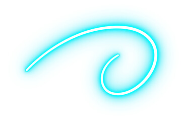 Flash Glowing Neon Curved Line Vector