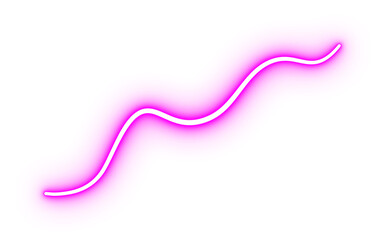 Effect Glowing Neon Curved Line Vector