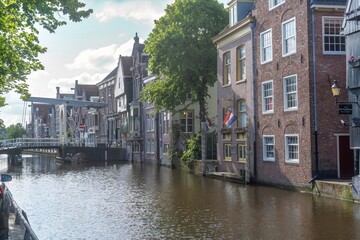 Naklejka premium canal houses in the netherlands