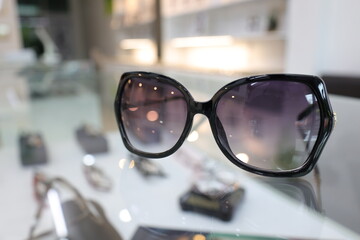 sunglasses in the glass