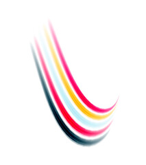 A vibrant and playful design featuring rainbow-color lines arranged in a dynamic composition, perfect for adding a pop of color to any project