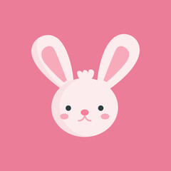 pink rabbit illustration