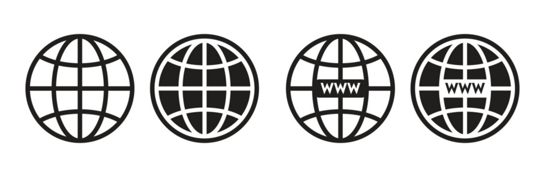 Website icon set.glob icons, Web icons vector