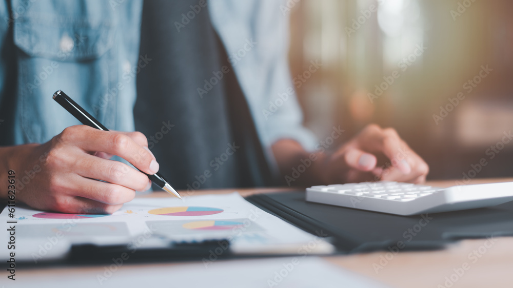 Aufkleber statistical analyst using calculator to calculate and read reports, graphs and charts, business statistics ,Analysis and improvement of corporate strategy ,Statistics and Data Concepts