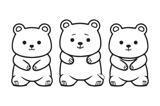 bare bears coloring pages