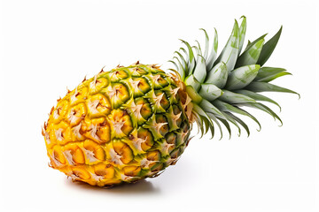 Seasonal pineapple fruit isolated on white background