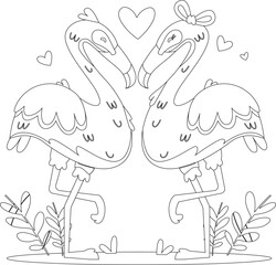 Flamingo bird vector graphic