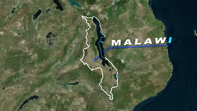 Malawi Map Animation