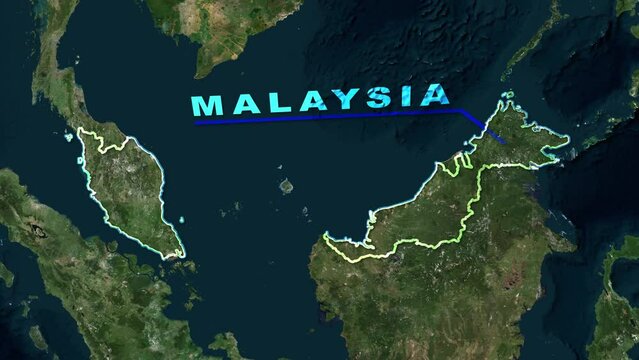 Malaysia Map Animation