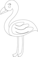 Naklejka premium Flamingo bird vector graphic