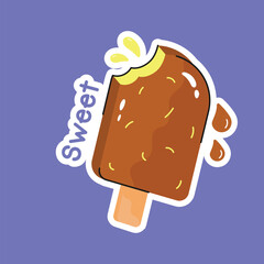 Creatively designed ice cream hand drawn vector, easy to use icon