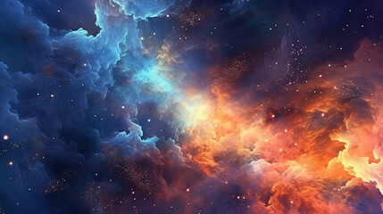 Obraz na płótnie Canvas Beautiful Cosmic Outer Space background
