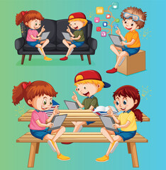 children playing in the park