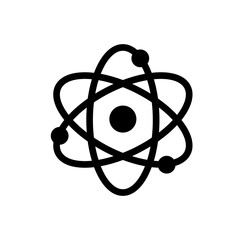 atom symbol isolated on white
