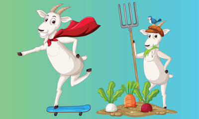 illustration of a goat