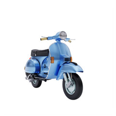 vintage scooter isolated