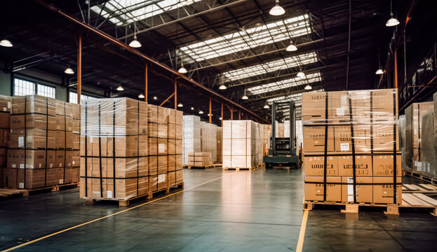 packing and crating business storage warehouse, generative ai