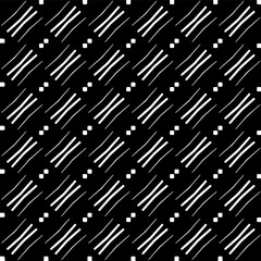  Grunge background with abstract shapes. Black and white texture. Seamless monochrome repeating pattern  for decor, fabric, cloth.
