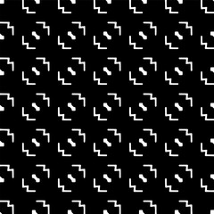Fototapeta na wymiar Grunge background with abstract shapes. Black and white texture. Seamless monochrome repeating pattern for decor, fabric, cloth.