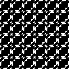 
 Grunge background with abstract shapes. Black and white texture. Seamless monochrome repeating pattern  for decor, fabric, cloth.