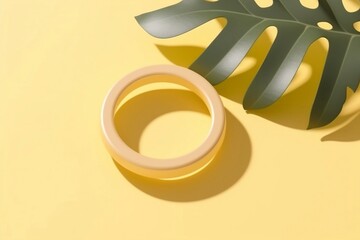 3D render, abstract summer yellow 