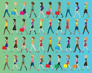 seamless pattern with people