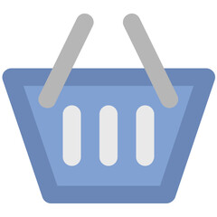 An icon design of shopping basket 