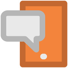 Fototapeta premium Get a glimpse of mobile chatting icon 