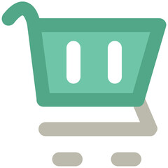 An icon design of shopping basket 