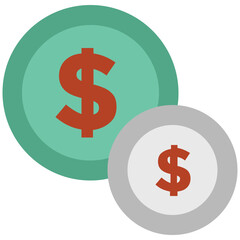 An online earning bold line icon