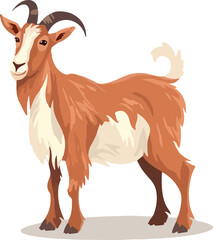 cute goat animal clipart for eid adha decoration element