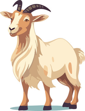 cute goat animal clipart for eid adha decoration element