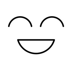 Smile face emoticon, happy face icon
