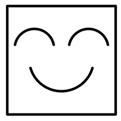 Smile face emoticon, happy face icon