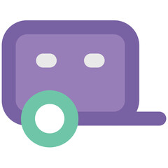 A public transport bold line icon