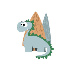 Adorable hand drawn dinosaur dinosaur characters. Vector illustration.