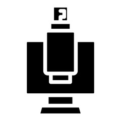 Obraz premium cable connector glyph 