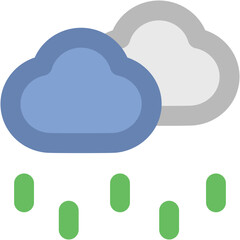 A sunny cloud bold line icon