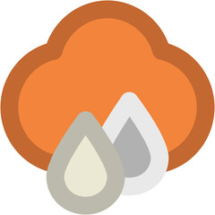 A sunny cloud bold line icon