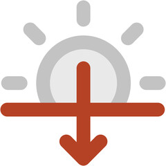 Windsock denoting forecast in bold line icon