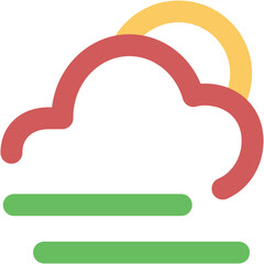 Windsock denoting forecast in bold line icon