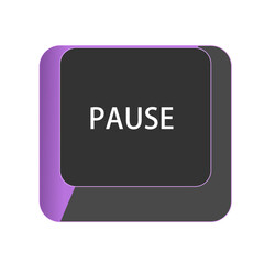 Single vector illustration button on the keyboard