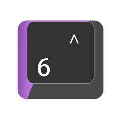 Single vector illustration button on the keyboard