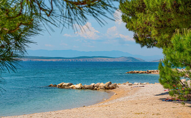 Crikvenica, Kroatien, Altstadt und Hafenbereich,Strand