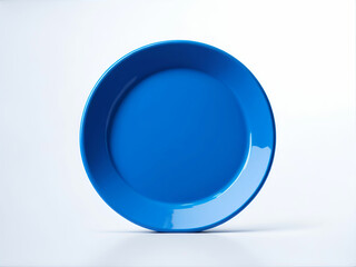 blue plate isolated on white