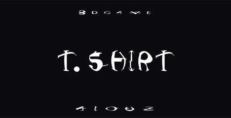 t.shirt Abstract Fashion Best font alphabet. Minimal modern urban fonts for logo, brand, fashion, Heading etc. Typography typeface uppercase lowercase and number. vector illustration full Premium look