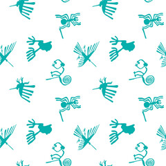Fototapeta premium Textile and digital seamless pattern design 