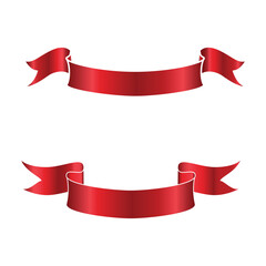 red ribbon vector, ribbon banner, ribbon set, illustration design