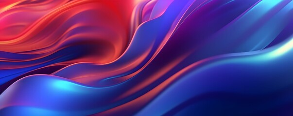 Colorful Wavy Liquid Background. 3D and Realistic Abstract Background. Generative AI