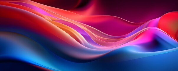 Colorful Wavy Liquid Background. 3D and Realistic Abstract Background. Generative AI
